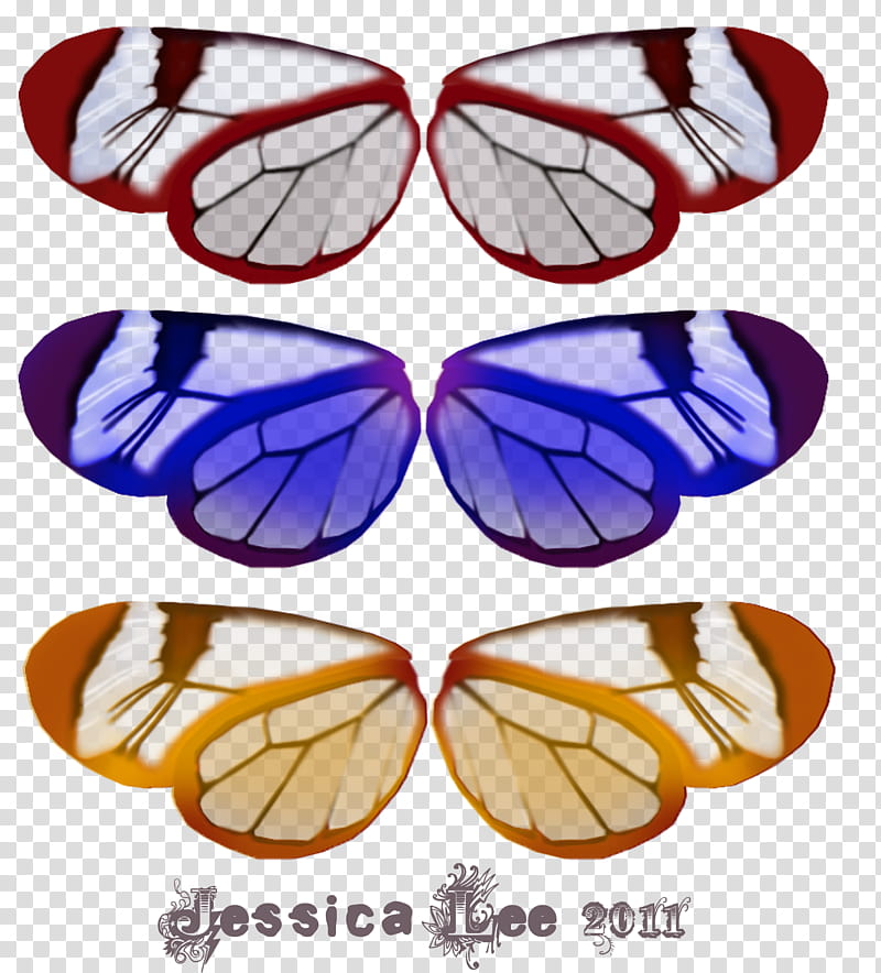 Butterfly Dragonfly wing set, assorted-color butterfly wings illustration transparent background PNG clipart