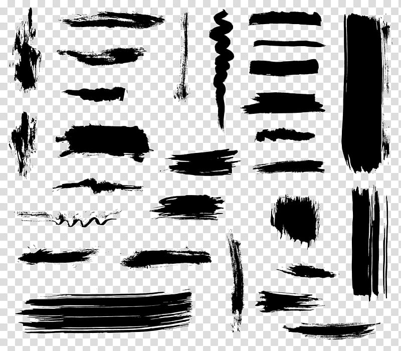 paintbrush brushes, assorted line samples illustration transparent background PNG clipart