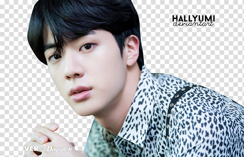 Jin BBMAs , man wearing black and white sport shirt transparent background PNG clipart