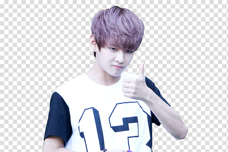 Taehyung BTS, man signing okay transparent background PNG clipart