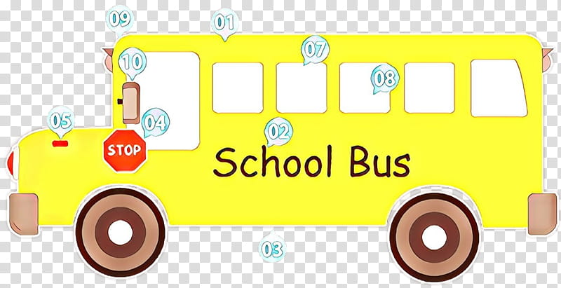 School bus, Cartoon, Mode Of Transport, Yellow, Line, Vehicle transparent background PNG clipart