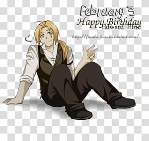 Happy Birthday Edward Elric transparent background PNG clipart thumbnail
