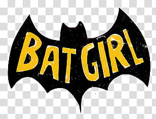 , black and yellow Batgirl logo transparent background PNG clipart