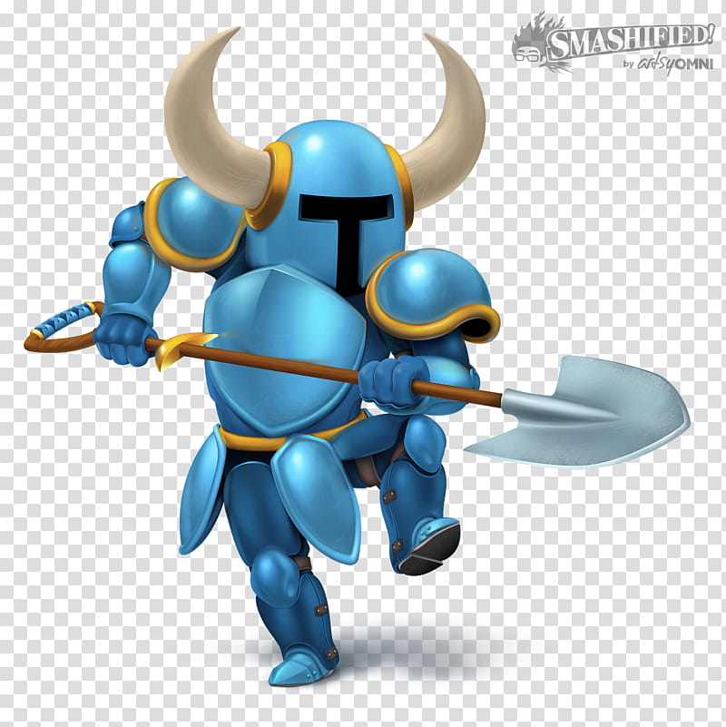 Shovel Knight Smashified, blue suit soldier sticker transparent background PNG clipart