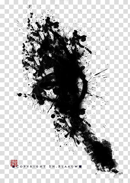 ink, black paint splash transparent background PNG clipart