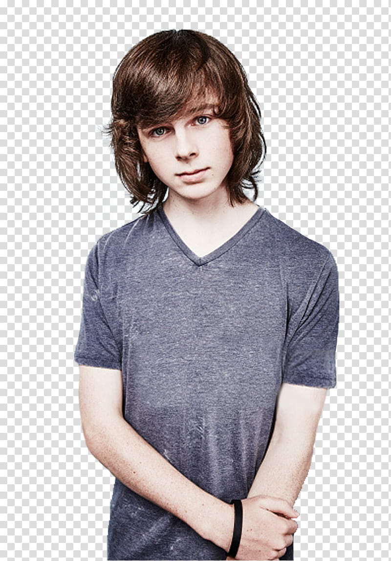 Chandler Riggs, women's gray top transparent background PNG clipart