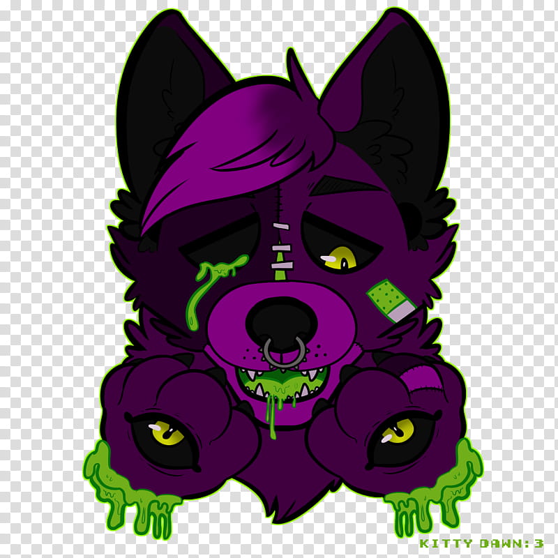 Zombie Wolf transparent background PNG clipart