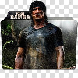 Rambo Collection Part  Folder Icon , John Rambo v_x transparent background PNG clipart