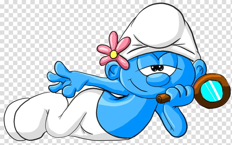 blue Smurf character illustration transparent background PNG clipart