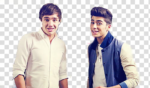 One Direction, two smiling men wearing blue and white shirts transparent background PNG clipart