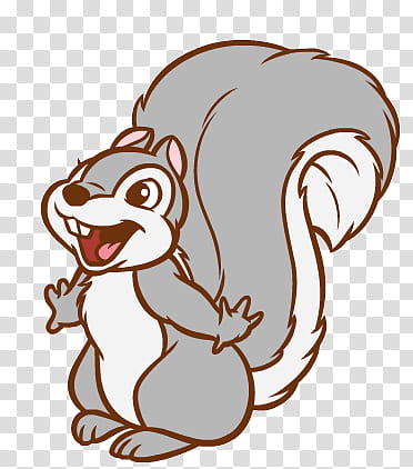 Disney Snow White, gray squirrel illustration transparent background PNG clipart