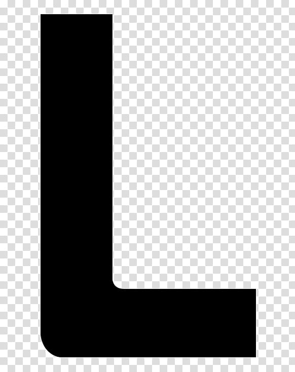 black L letter transparent background PNG clipart