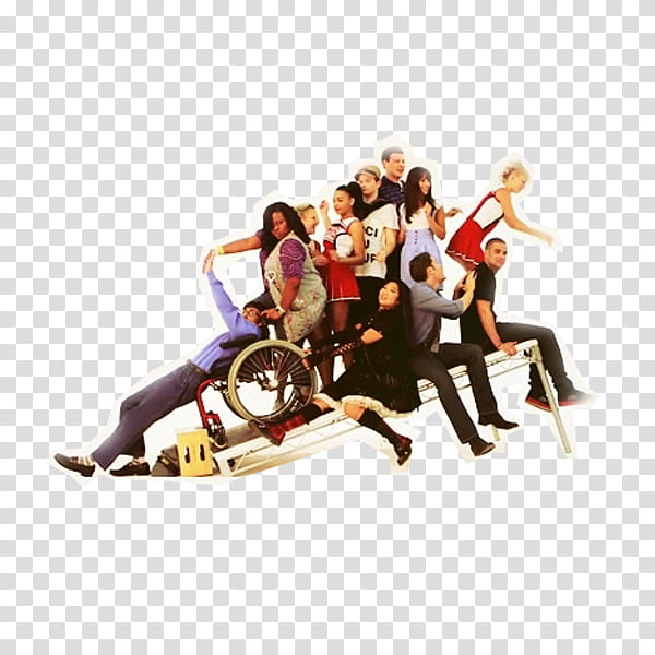Glee s, group of people sitting on wheel chair illustration transparent background PNG clipart