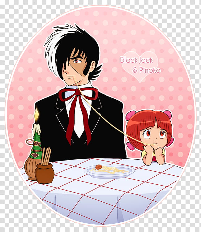 Black Jack and Pinoko: Lady and the Tramp style transparent background PNG clipart