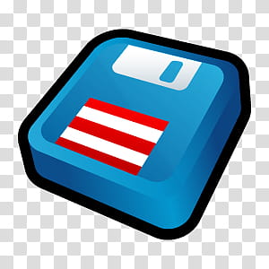 D Cartoon Icons II, Total Commander, blue diskette illustration transparent background PNG clipart