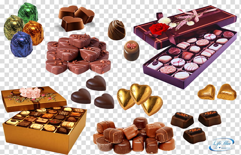 Confectionery, chocolate lot collage transparent background PNG clipart