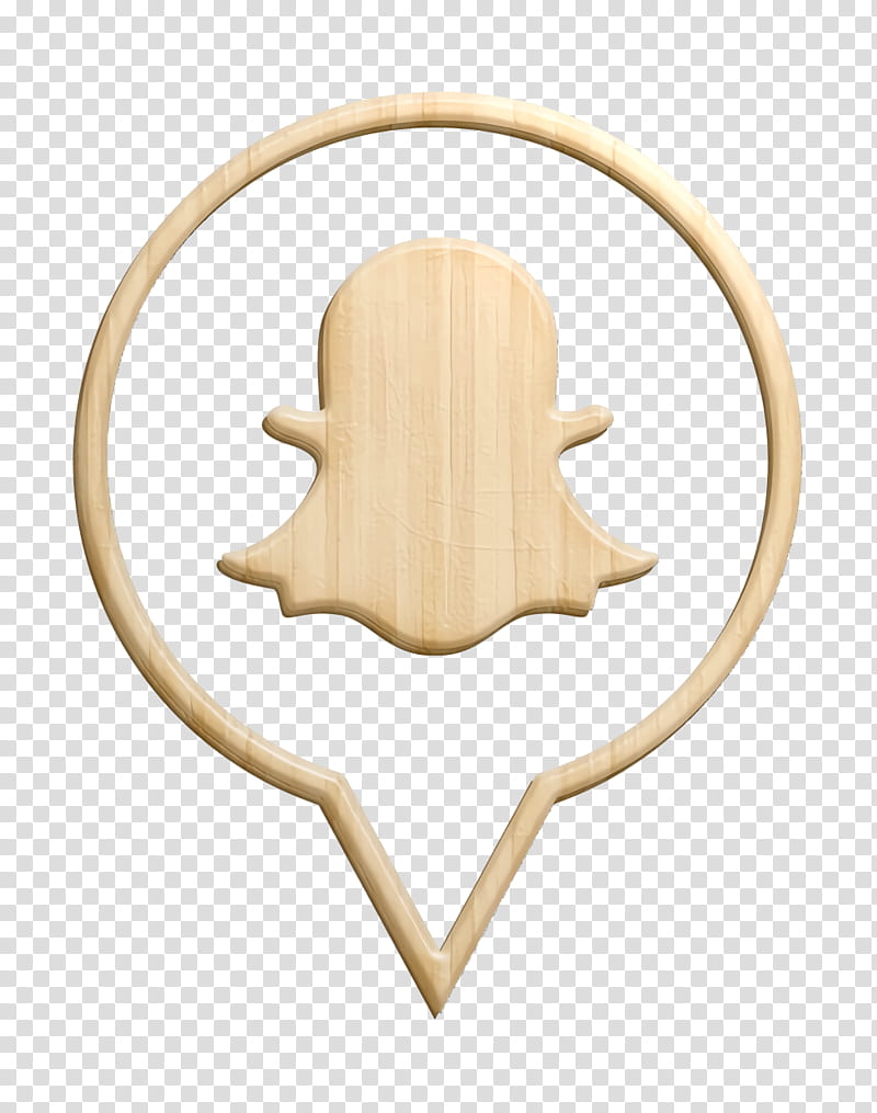 Wood Icon, Pin Icon, Snapchat Icon, Social Icon, Beige, Symbol transparent background PNG clipart