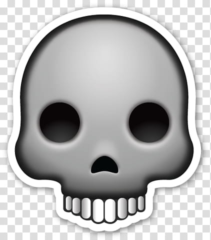 EMOJI STICKER , skull emoji transparent background PNG clipart