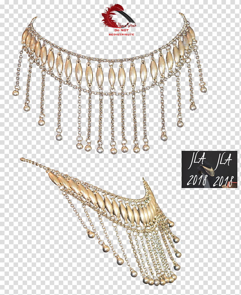 Gold Choker with Gold Bangles, gold-colored necklace collage transparent background PNG clipart