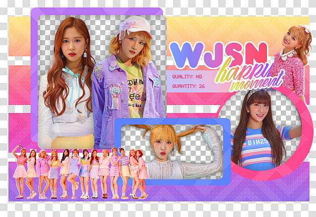 COSMIC GIRLS WJSN Happy Moment, WJSN happy moment collage transparent background PNG clipart