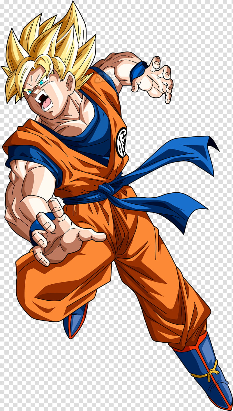 Goku SSJ V, Son Goku illustration transparent background PNG clipart