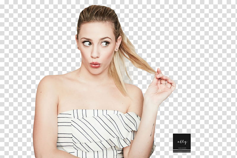 LILI REINHART, woman wearing off-shoulder top transparent background PNG clipart