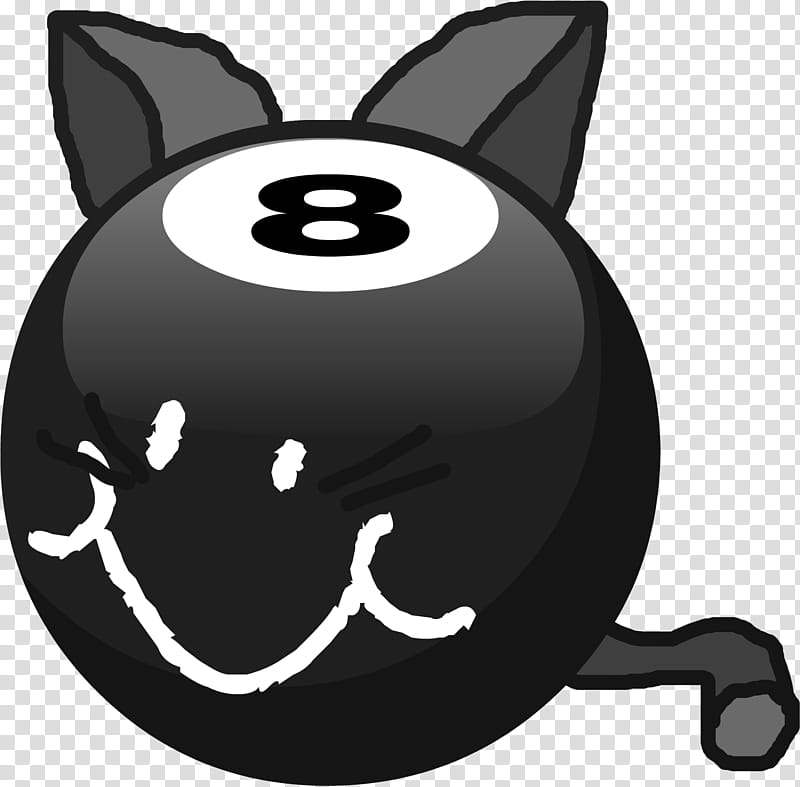 Cats, Battle For Dream Island, Eightball, Magic 8ball, Pool, Whiskers, Game, Black transparent background PNG clipart