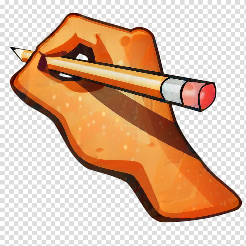 Pencil, Handwriting, Drawing, Orange transparent background PNG clipart