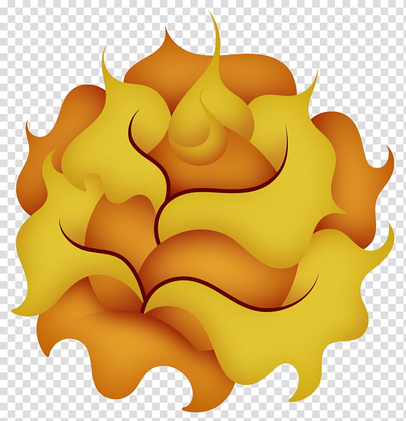 Fire Rose, yellow and brown artwork transparent background PNG clipart