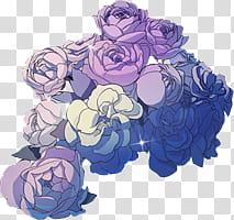 Rose Garden, purple and blue roses illustration transparent background PNG clipart