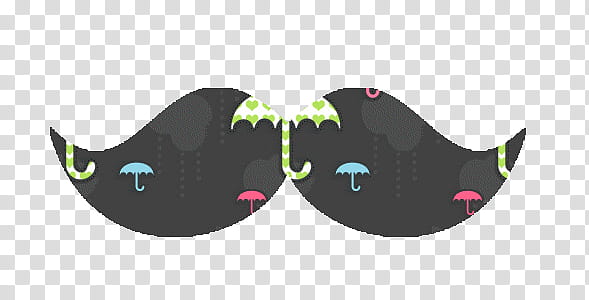 MOUSTACHES, black umbrella print mustache transparent background PNG clipart