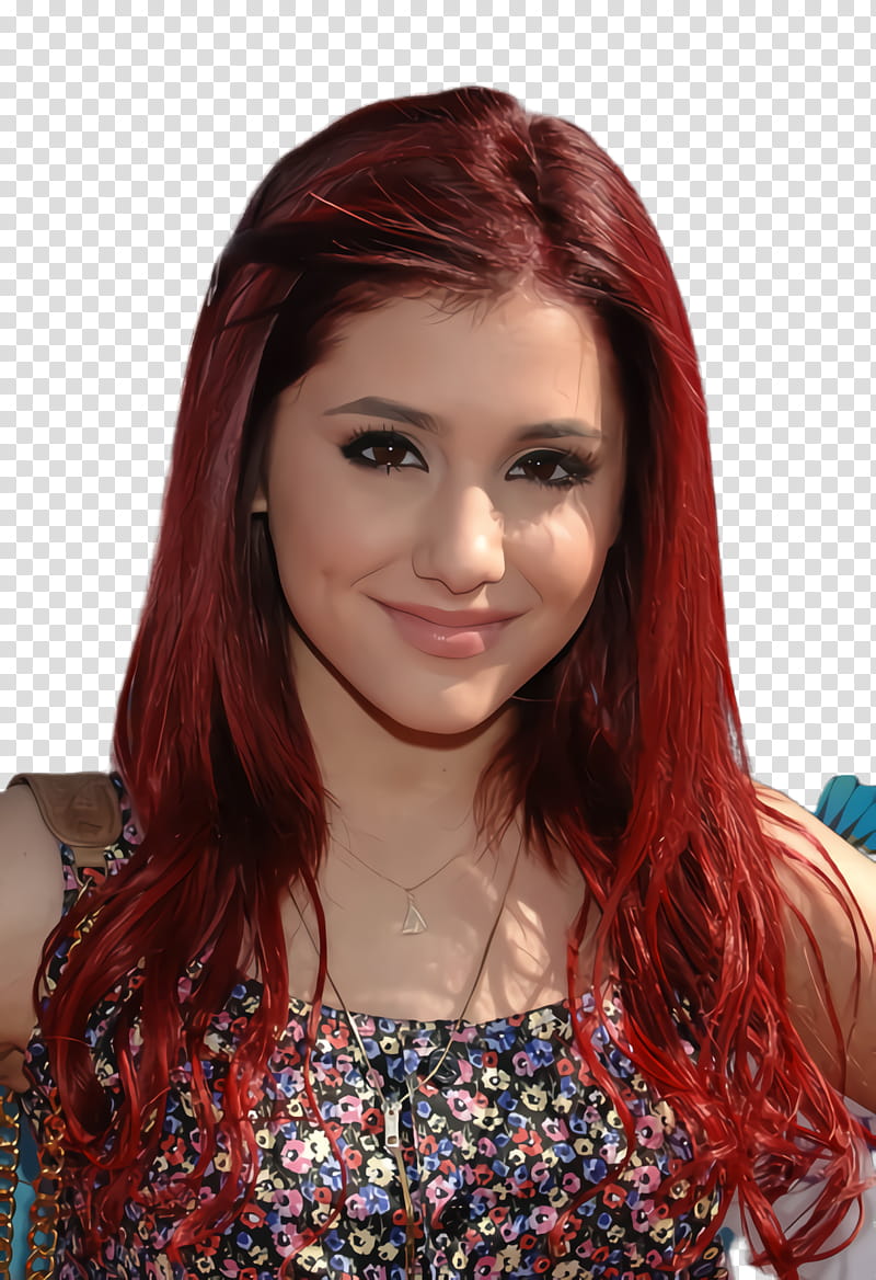 Hair, Ariana Grande, Red Hair, Hair Coloring, Bangs, Feathered Hair, Black Hair, Layered Hair transparent background PNG clipart