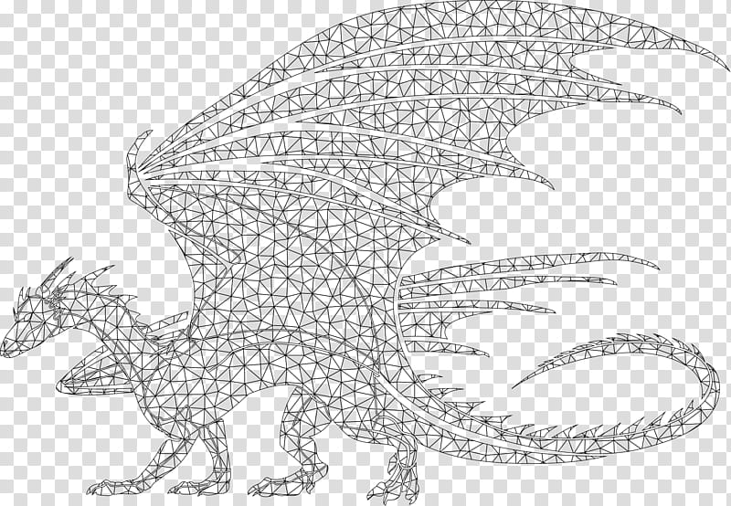 Dragon Drawing, Line Art, Black White M, Head, Animal Figure transparent background PNG clipart