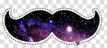 Super  , black milky way galaxy mustache frame transparent background PNG clipart
