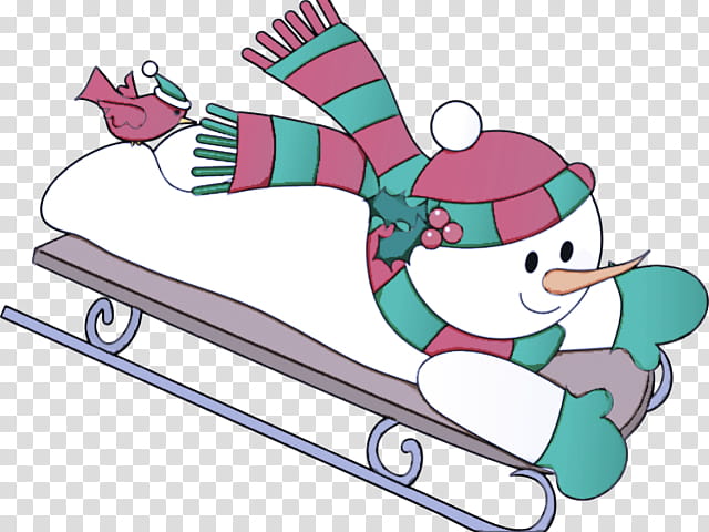 cartoon christmas fictional character recreation, Cartoon, Christmas , Sled transparent background PNG clipart