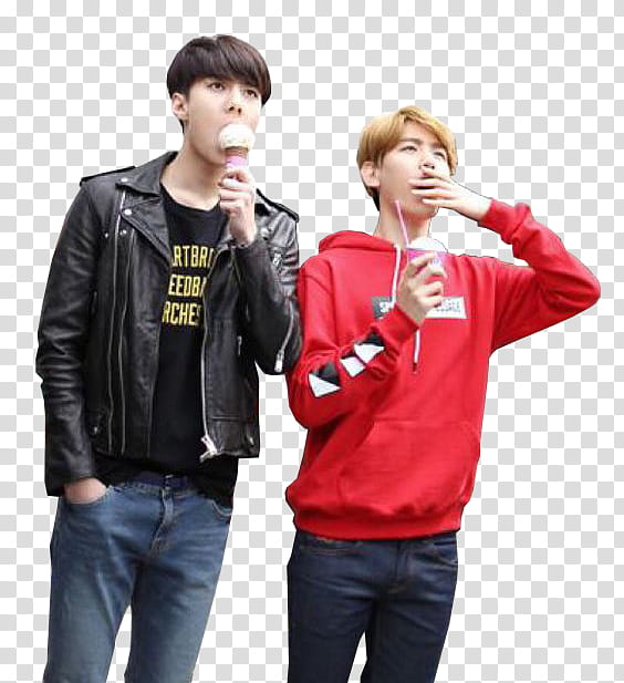 EXO, two men looking at sky transparent background PNG clipart