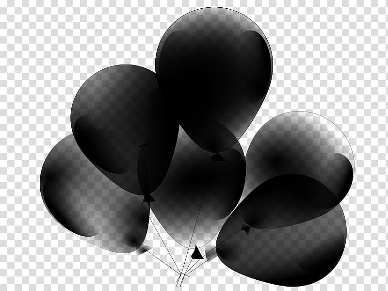 Balloon Party, Sphere, Computer, Party Supply, Still Life , Blackandwhite transparent background PNG clipart