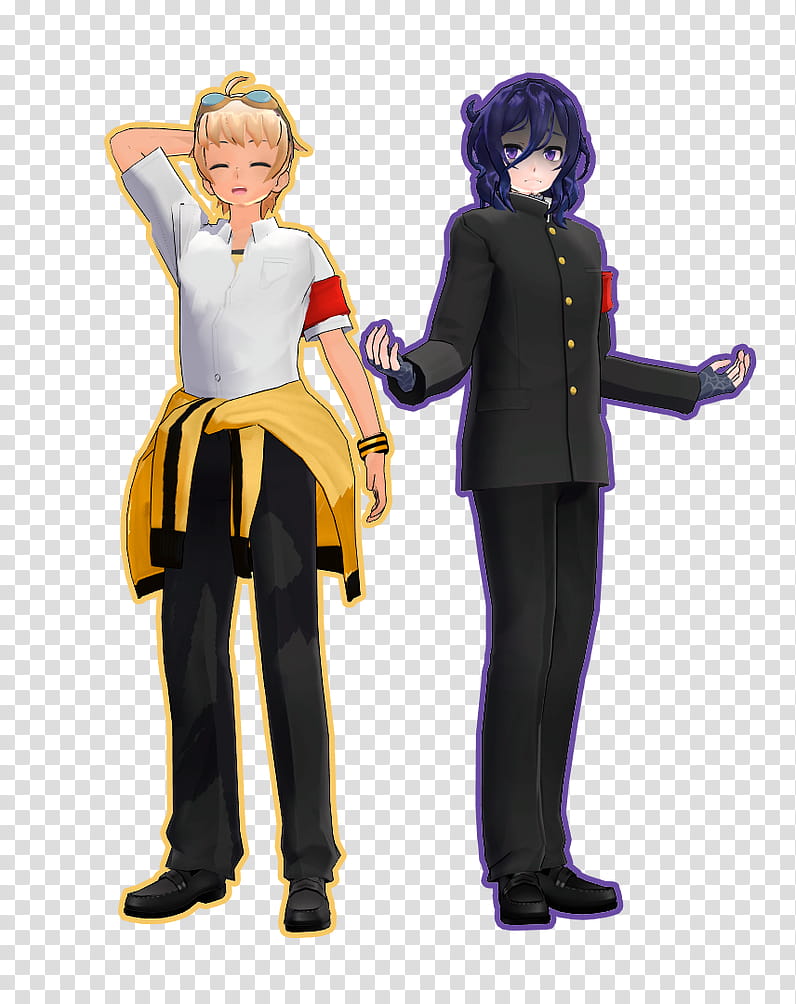 [YanSim and MMD] TDA Aso Rito and Oko Ruto (W I P) transparent background PNG clipart
