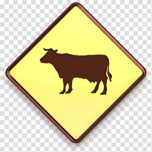 Road, Traffic Sign, Warning Sign, Charolais Cattle, Live, Brahman Cattle, Level Crossing, Bull transparent background PNG clipart