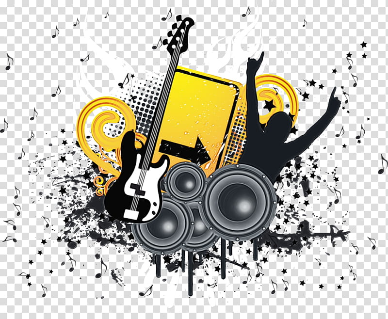 Music, Watercolor, Paint, Wet Ink, Musical Theatre, Background Music, Electric Guitar, Theme Music transparent background PNG clipart