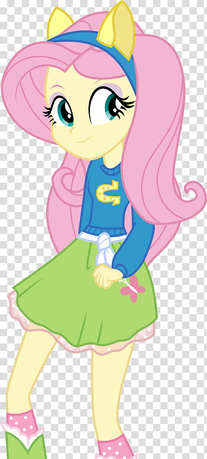 Equestria Girls: Wondercolt Fluttershy, pink hair woman character transparent background PNG clipart