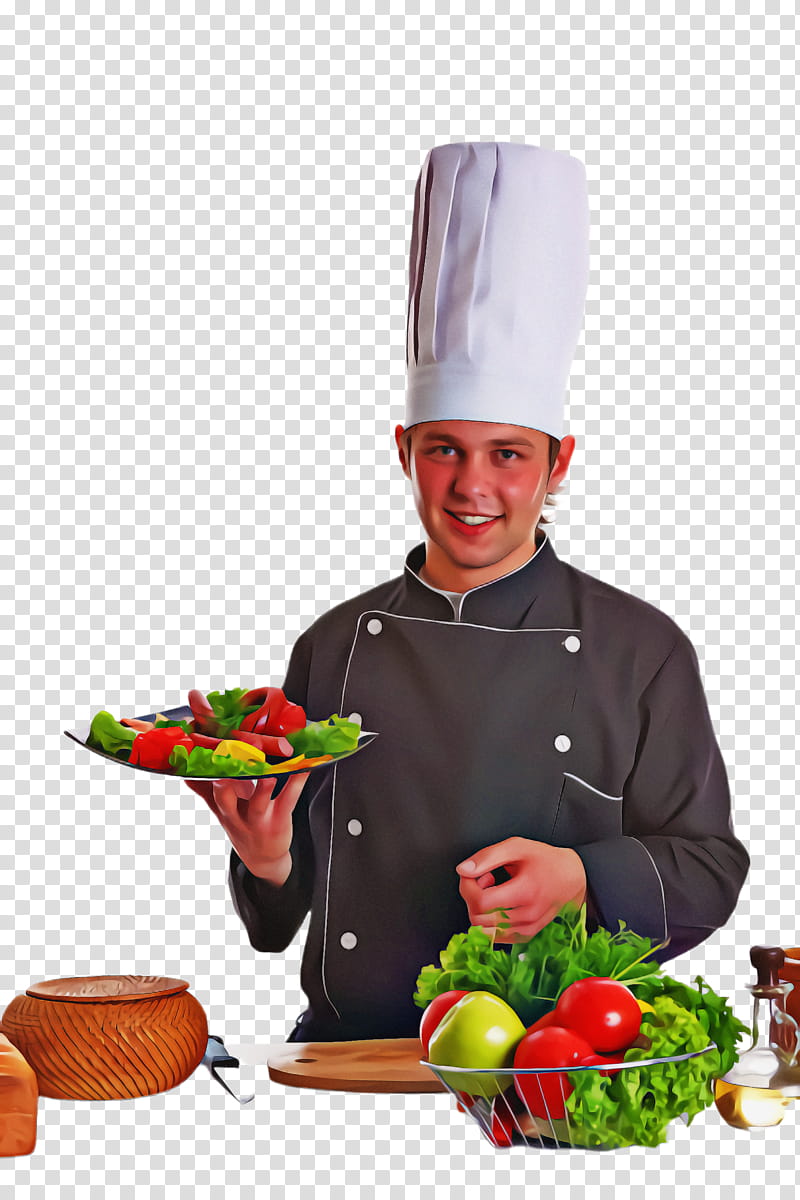 cook chef chef's uniform chief cook cooking, Chefs Uniform, Culinary Art, Vegetable, Food, Plant, Cooking Show transparent background PNG clipart