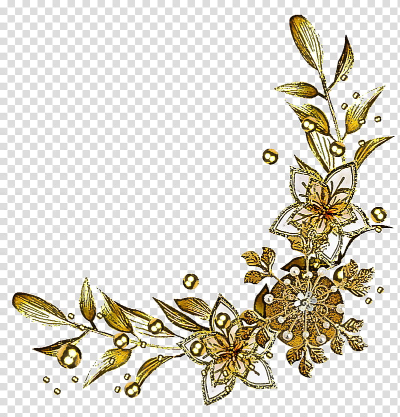 plant leaf flower ornament metal, Jewellery transparent background PNG clipart