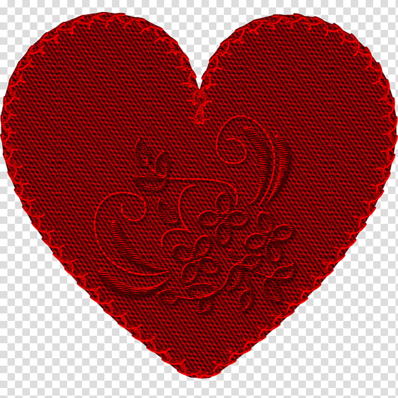 Hearts Embroidery h, red heart with blue background transparent background PNG clipart