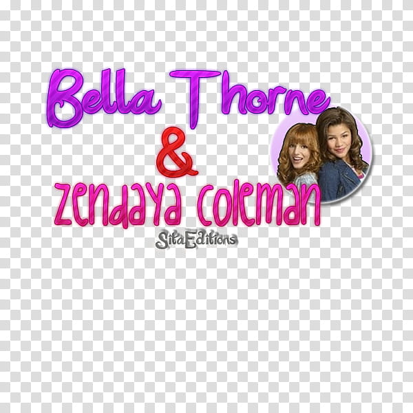 Bella y Zendaya text, Bella Thorne & Zendaya Coleman transparent background PNG clipart