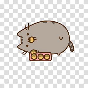 Pusheen cat, Pusheen eating food illustration transparent background PNG clipart