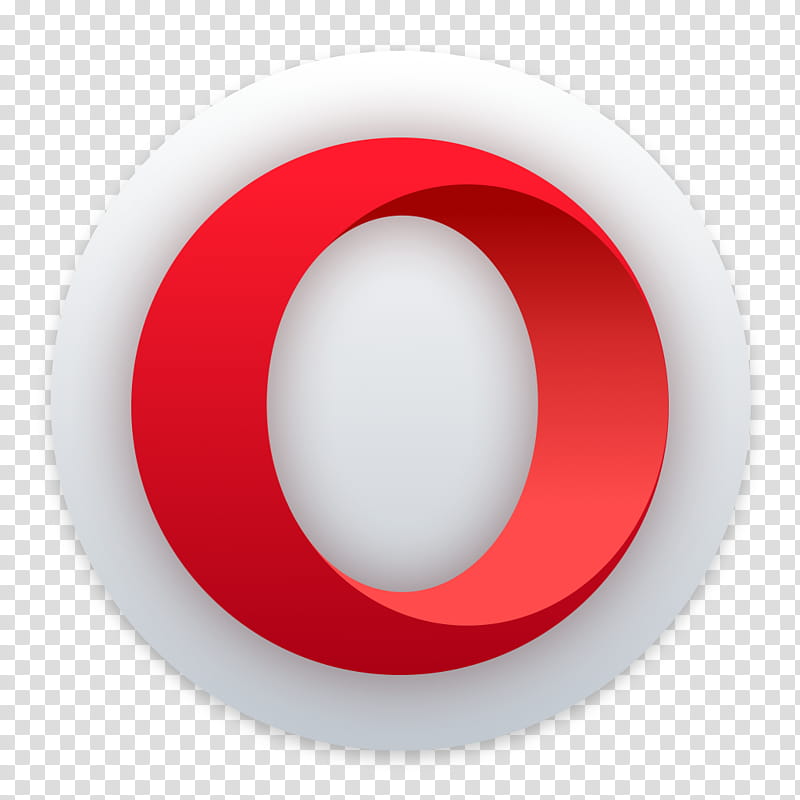 Opera for macOS, round red logo transparent background PNG clipart