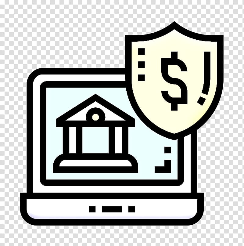 Online banking icon Bank icon Digital Banking icon, Line Art, House, Sign, Signage, Symbol transparent background PNG clipart