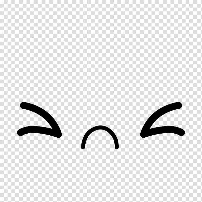 Kawaii Faces Brushes, black crying emoji illustration transparent background PNG clipart