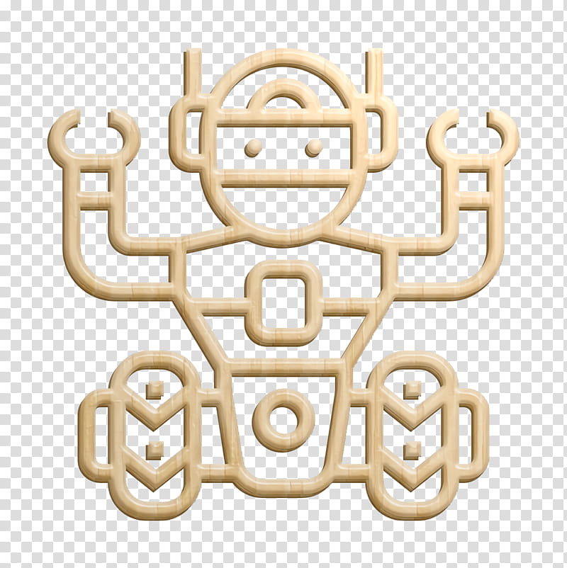 Artificial Intelligence icon Robot icon, Text, Line, Logo, Symbol, Metal transparent background PNG clipart